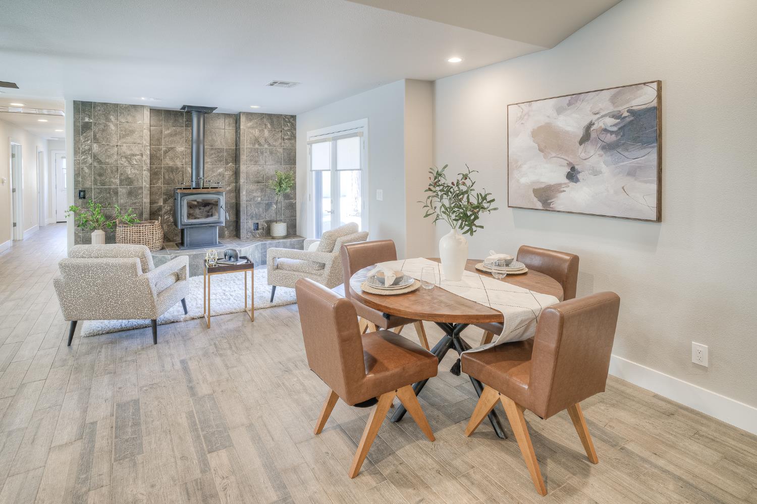 800 South Meridian Road Meridian, CA 95957 - Photo 18 of 81 a dining room with furniture large windows and a chandelier