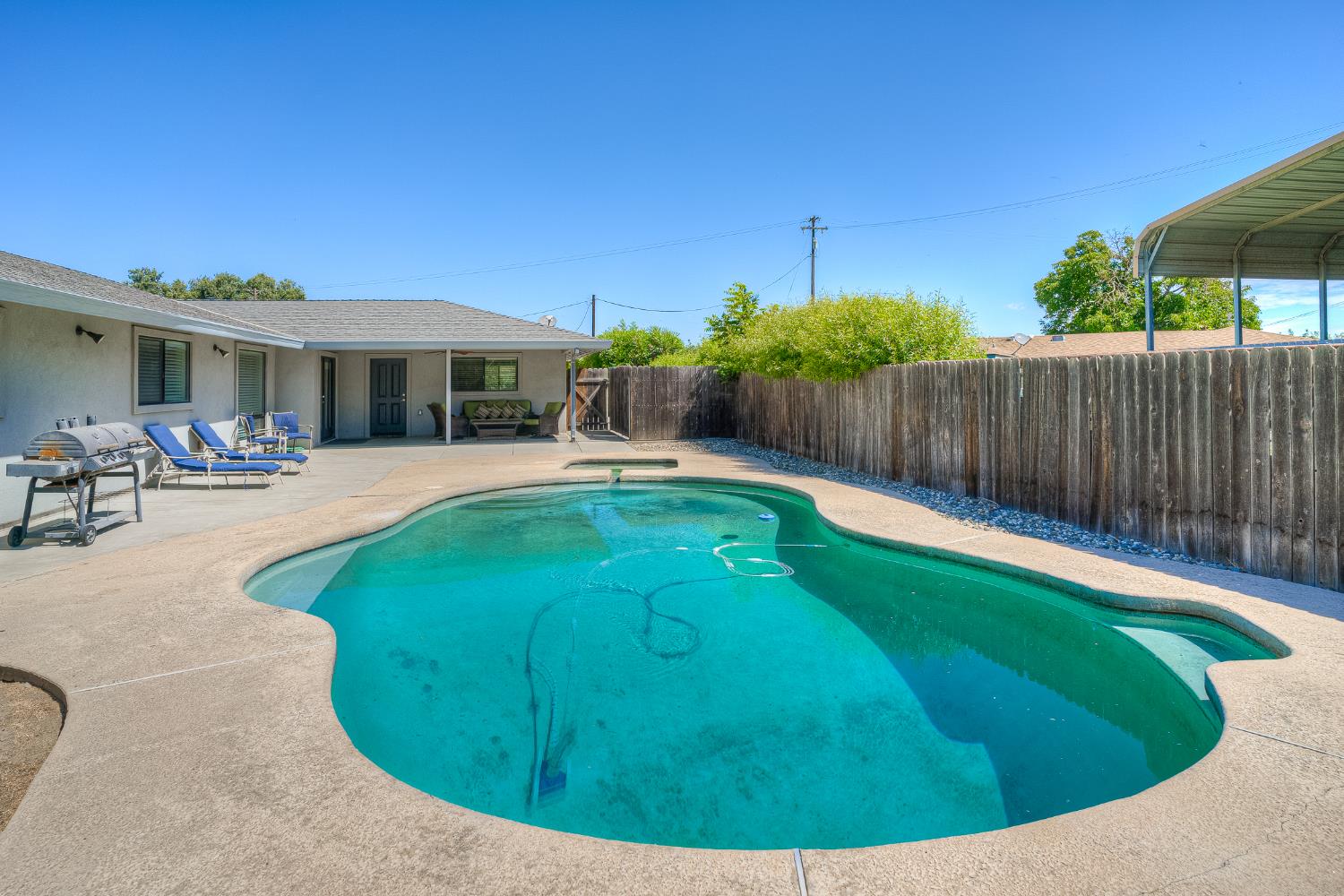 800 South Meridian Road Meridian, CA 95957 - Photo 55 of 81 a view of a swimming pool with a patio