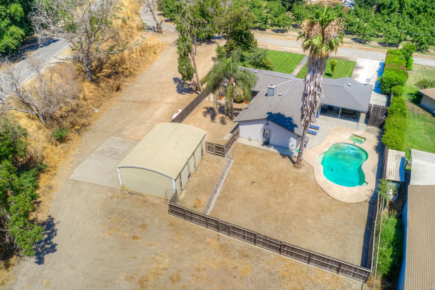 800 South Meridian Road Meridian, CA 95957 - Photo 76 of 81 an aerial view of a house with a swimming pool