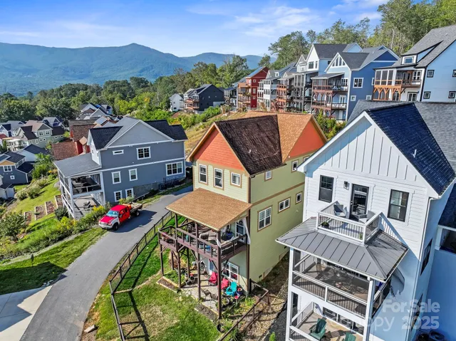 an aerial view of multiple house