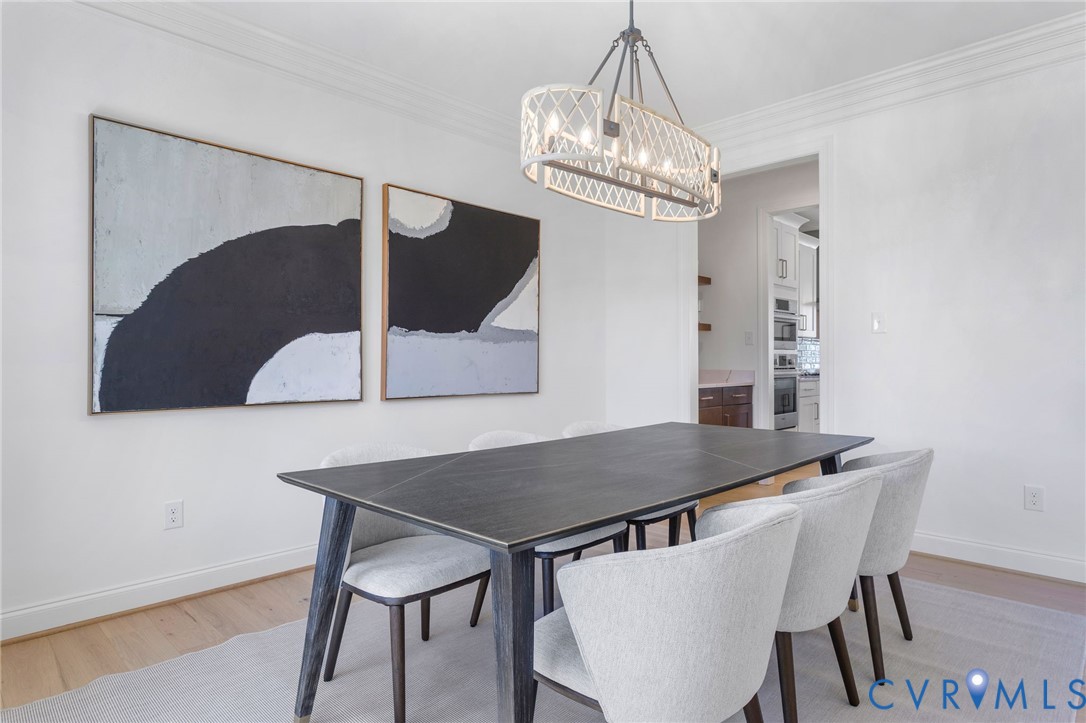 2831 Old Pump Road Henrico, VA 23233 - Photo 19 of 42 a view of a dining room with furniture and wooden floor
