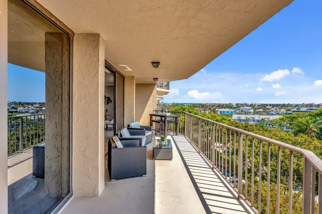 a view of balcony with couch