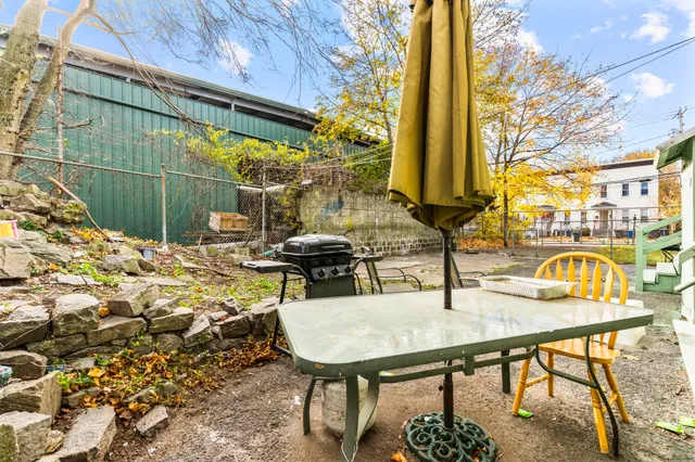 a view of outdoor seating space