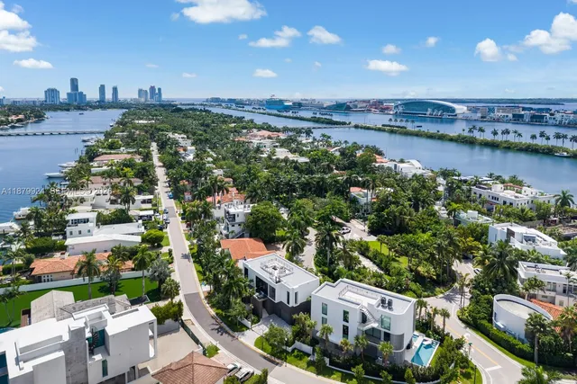 an aerial view of multiple house