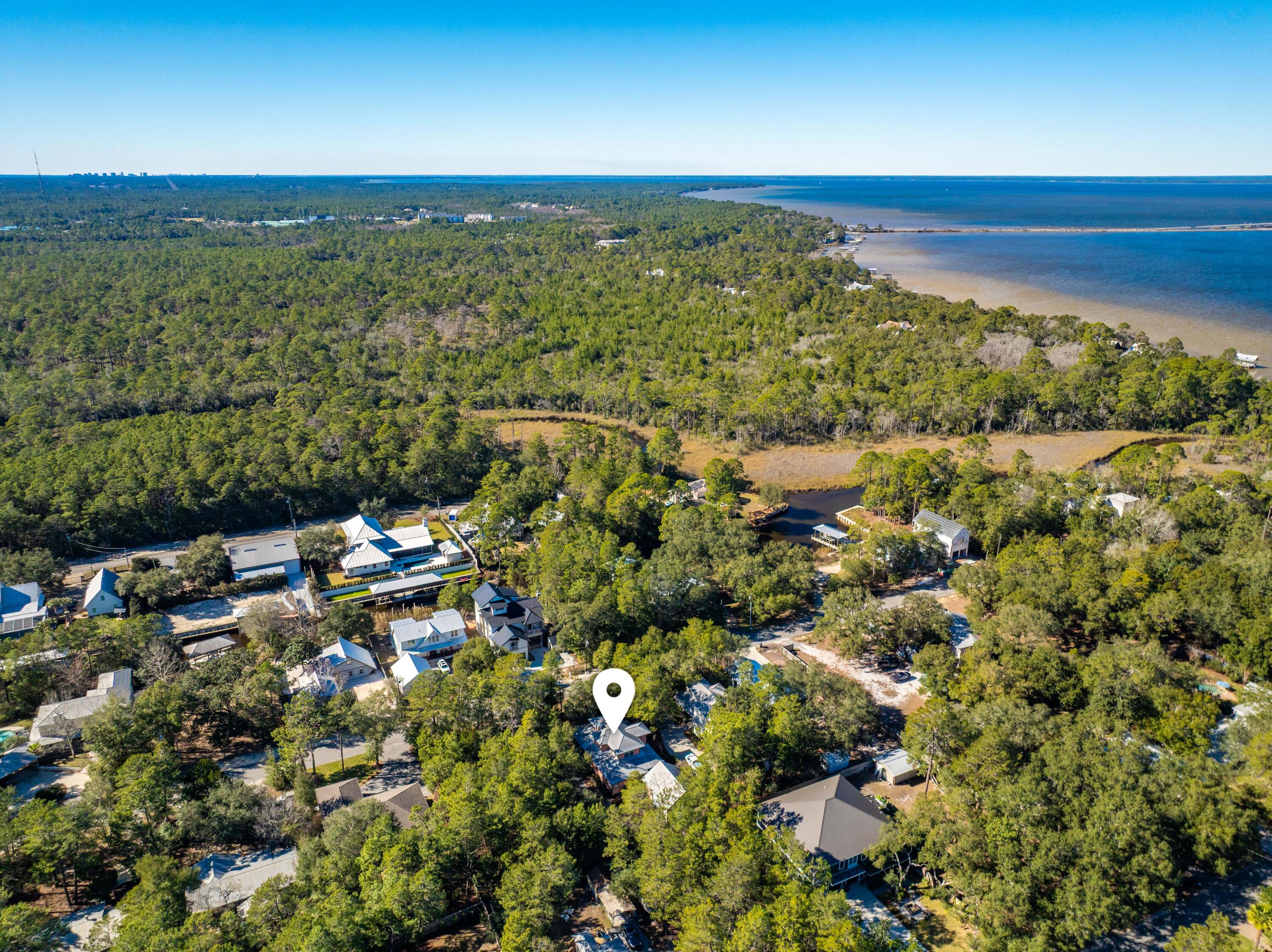 556 Little Canal Drive Santa Rosa Beach, FL 32459 - Photo 57 of 60 556 Little Canal Aerial Marked-8
