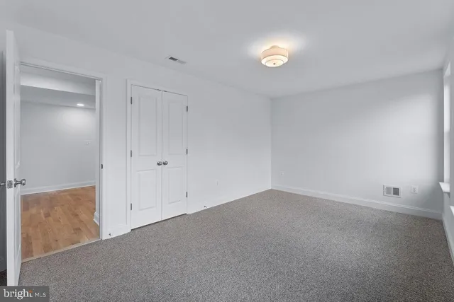 a view of empty room with wooden roof