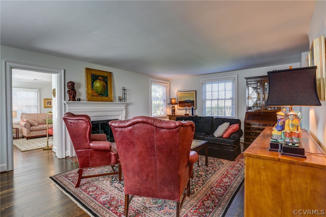 Formal Living Room with gas fireplace