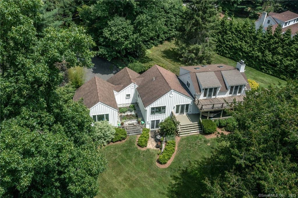 147 Wykeham Road Washington, CT 06793 - Photo 39 of 40 Aerial view of rear of house.