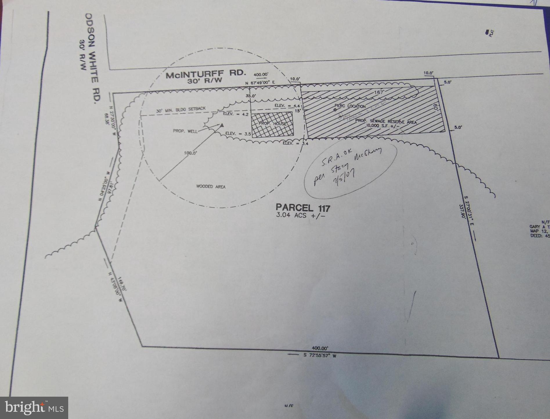 0 Hodson White Road Deal Island, MD 21821 - Photo 10 of 10 Plat withe sewage reserve area