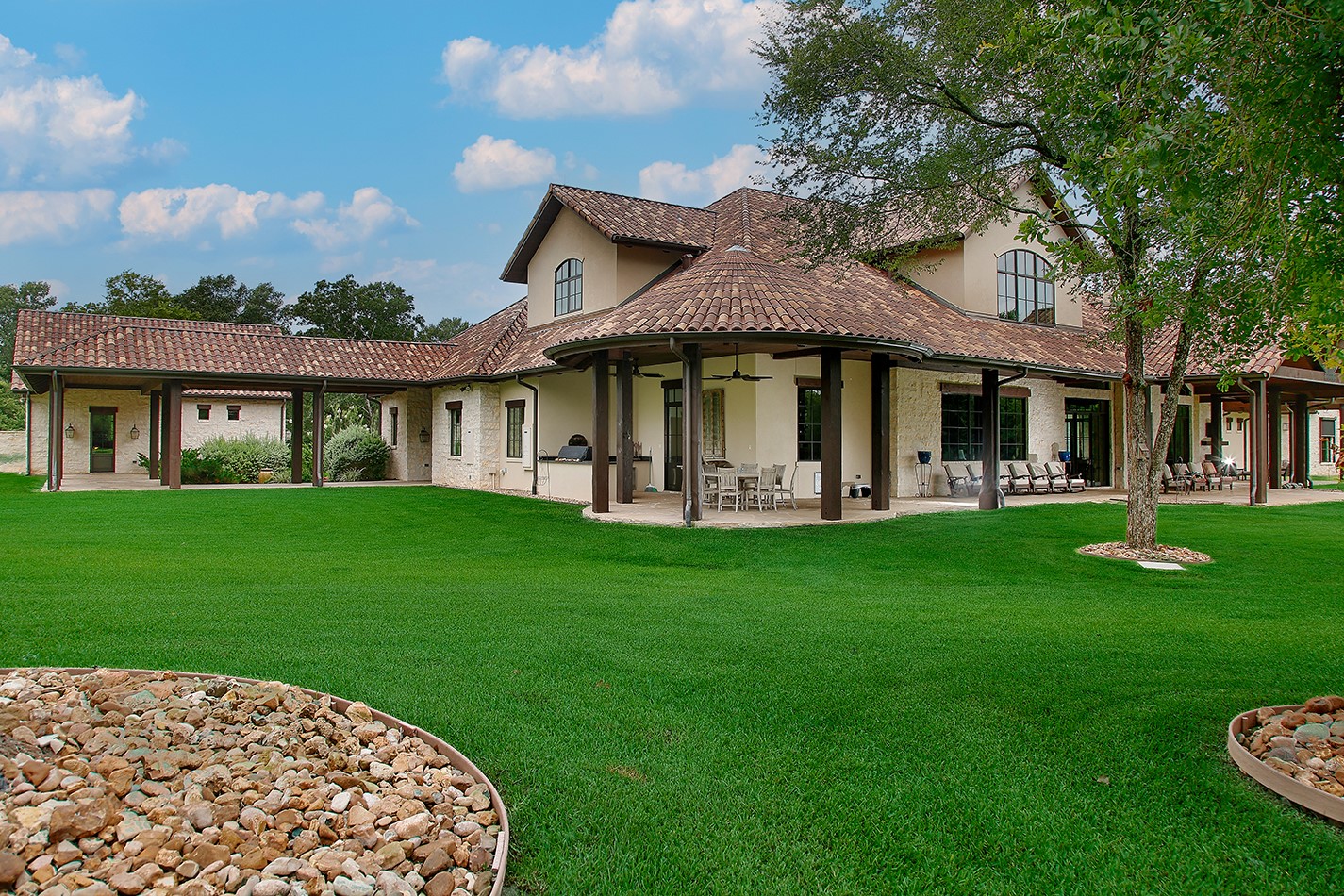 40693 Center Hill Road Hempstead, TX 77445 - Photo 39 of 50 There are three separate drains in the back yard along with a 27-zone sprinkler system. Security is a priority with ten strategically placed cameras. The home is also equipped with lightening protection and a whole house generator for extra peace of mind. 3 On-Demand Tankless systems with circulator, 2 Underground 1000 gallon propane tanks, 4 A/C Units with splitter and a Souna system throughout the home and patio areas.