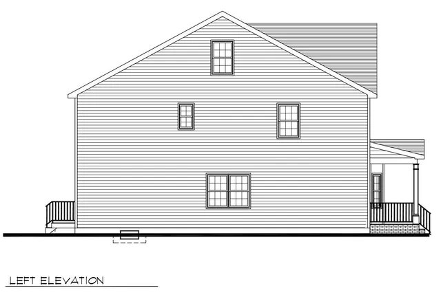 a white building with a small entryway