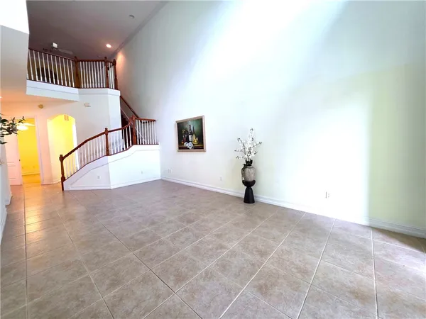 a view of a hallway with entryway