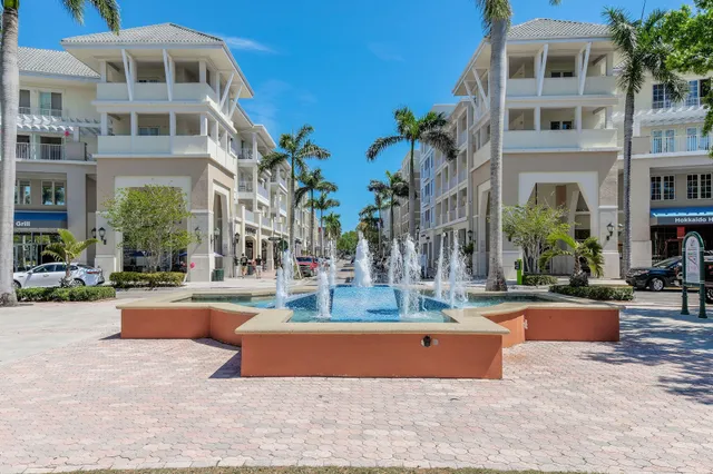 a garden view with a seating space