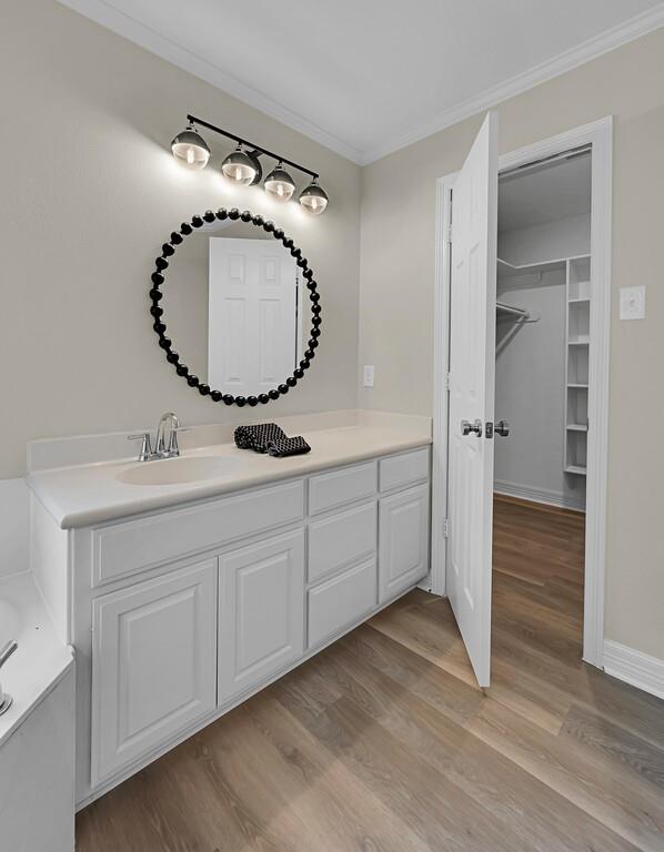 1068 Brazos Bluff Drive China Spring, TX 76633 - Photo 25 of 40 a bathroom with a sink and a mirror