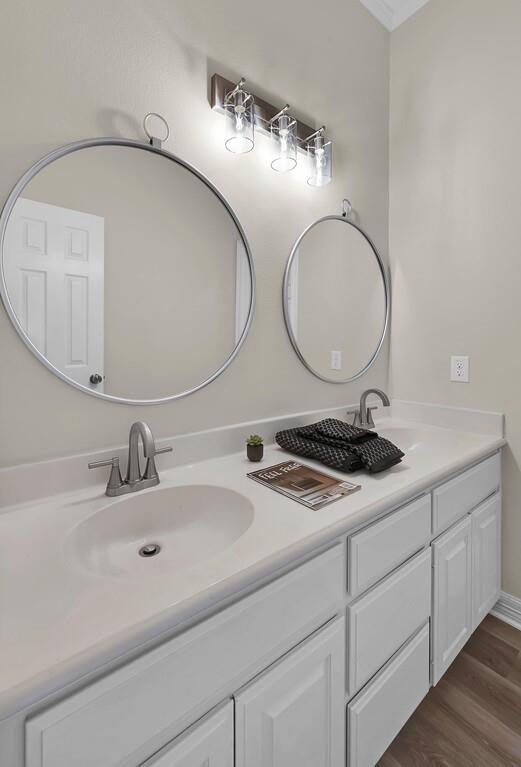 1068 Brazos Bluff Drive China Spring, TX 76633 - Photo 29 of 40 a bathroom with a sink and a mirror