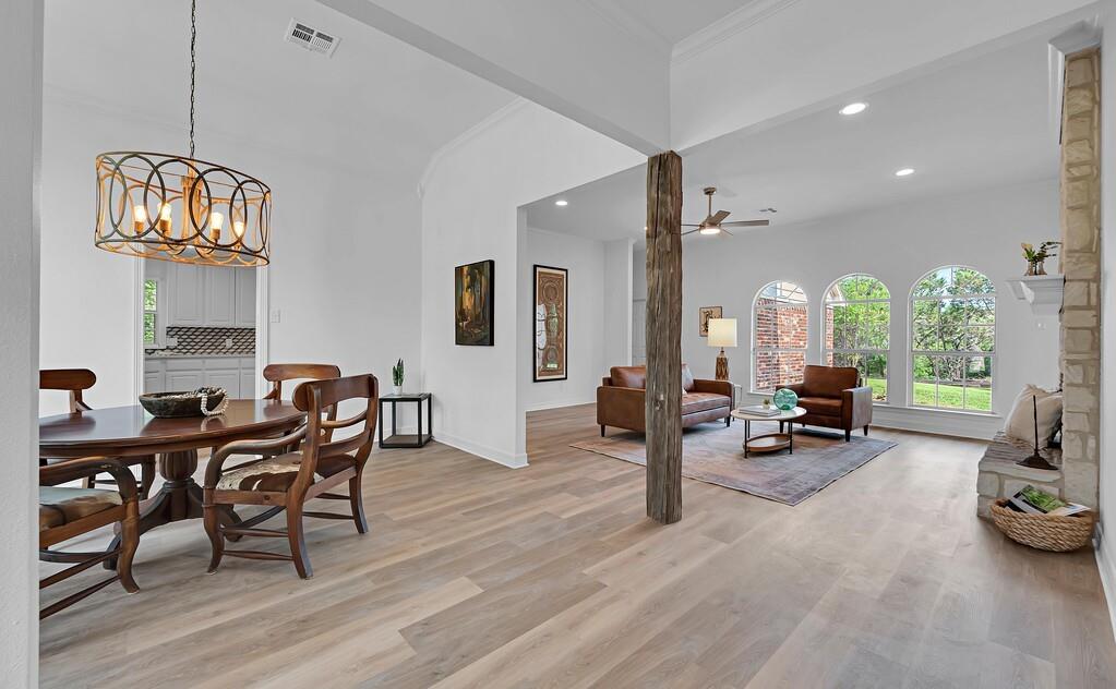 1068 Brazos Bluff Drive China Spring, TX 76633 - Photo 4 of 40 a view of a dining room with furniture window and outside view