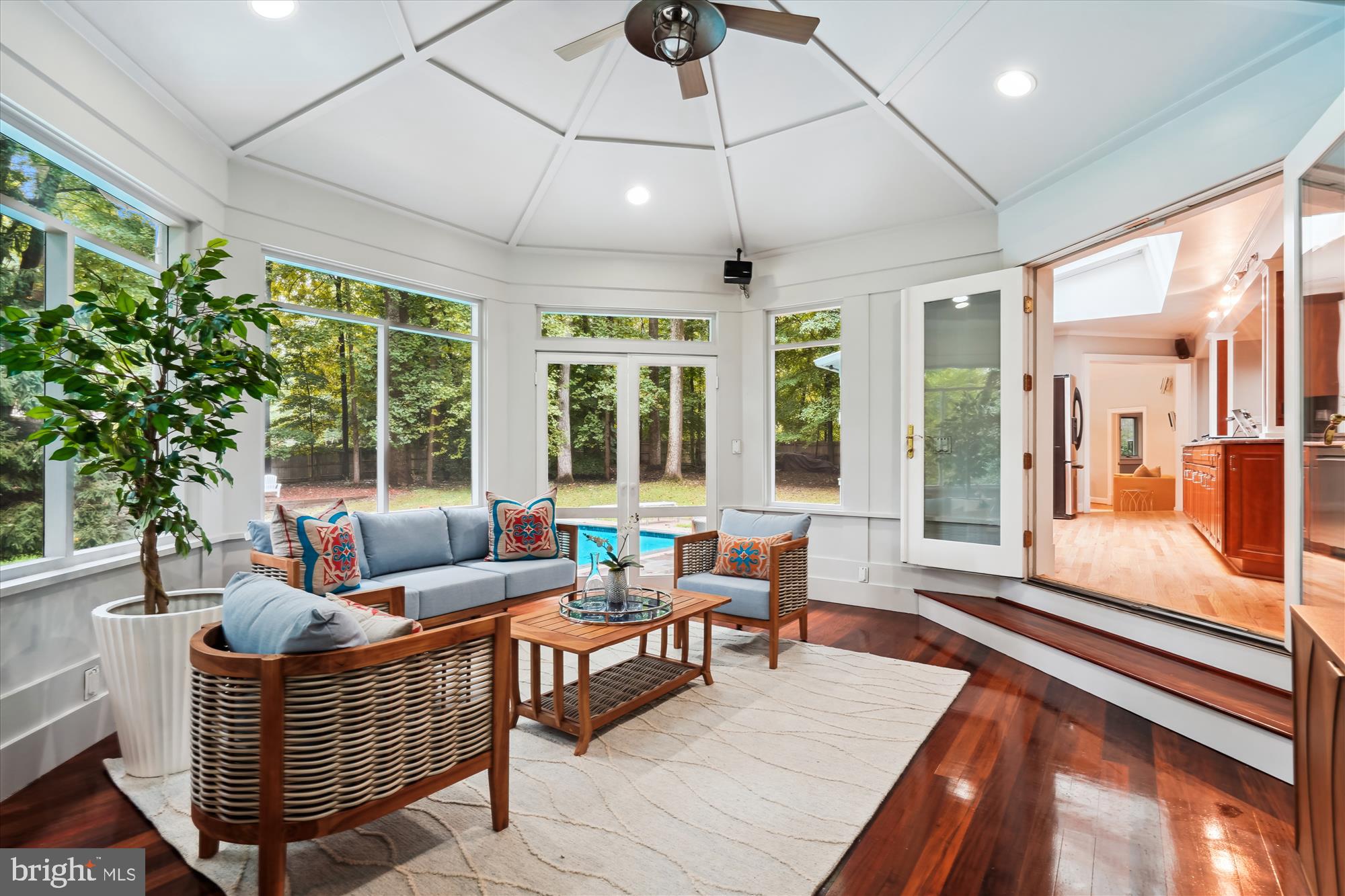 2559 Five Oaks Road Vienna, VA 22181 - Photo 21 of 55 a living room with furniture a flat screen tv and a large window