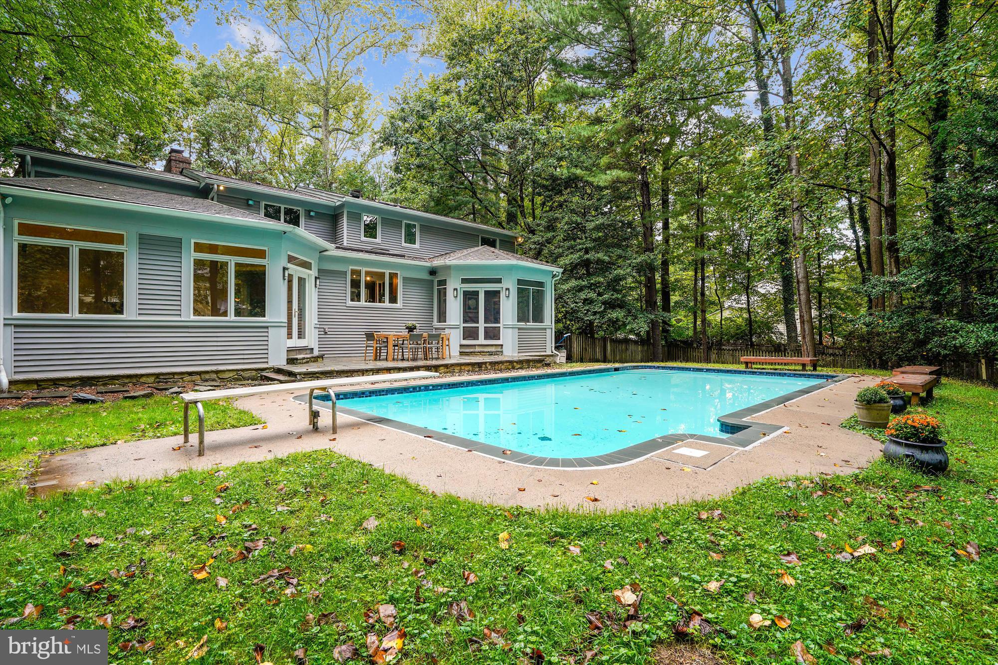 2559 Five Oaks Road Vienna, VA 22181 - Photo 45 of 55 an aerial view of a house with swimming pool and porch