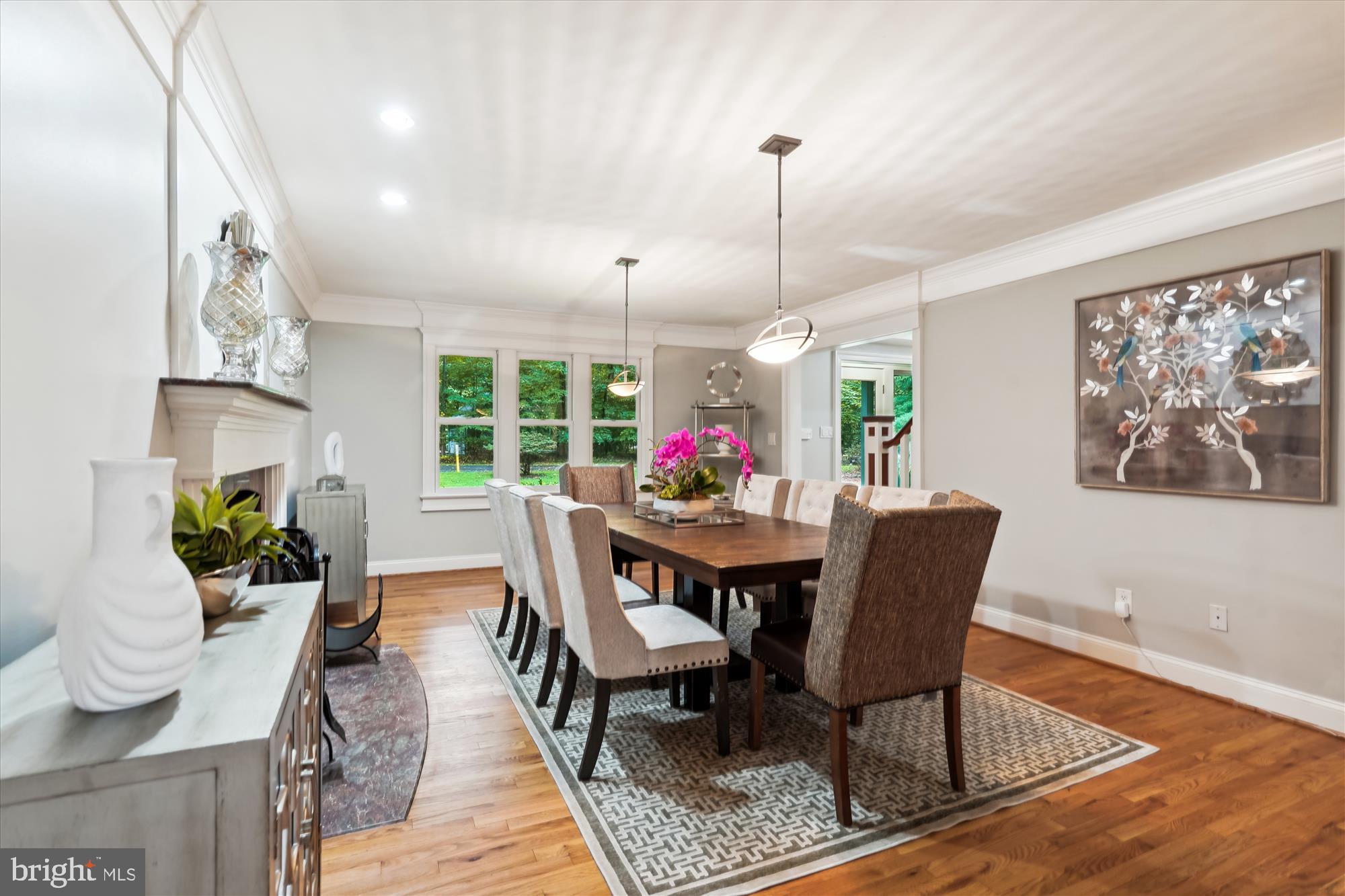 2559 Five Oaks Road Vienna, VA 22181 - Photo 5 of 55 a view of a dining room with furniture window and wooden floor