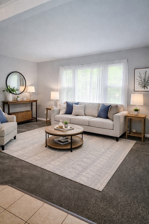 29 Sherman Street, Unit 1 Foxboro, MA 02035 - Photo 6 of 16 a living room with furniture and a large window
