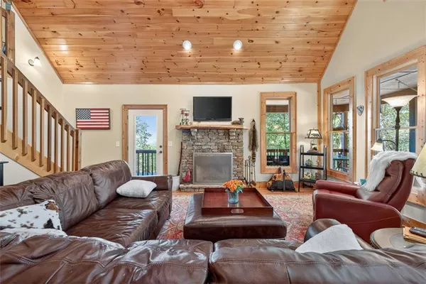 a living room with furniture or fireplace and a flat screen tv