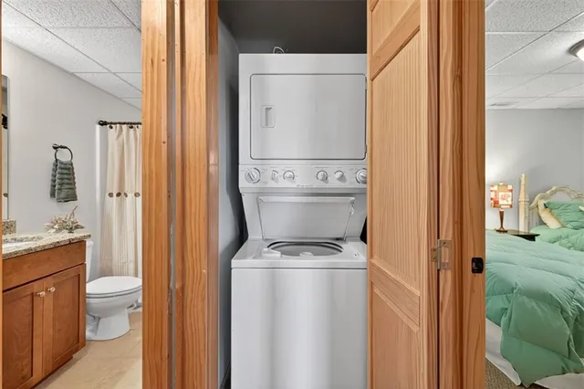 a view of a backyard with garden