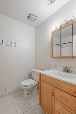 a close view of closet