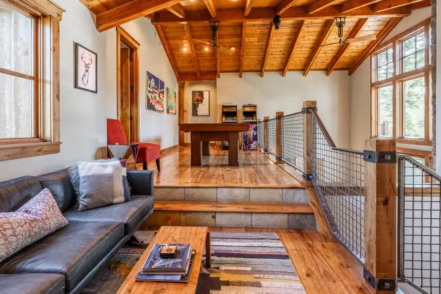 a outdoor living space with furniture