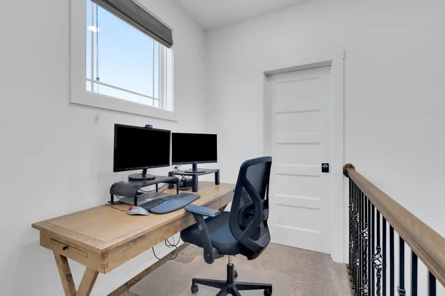 a view of a lake with houses