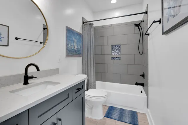 an aerial view of a house having outdoor space