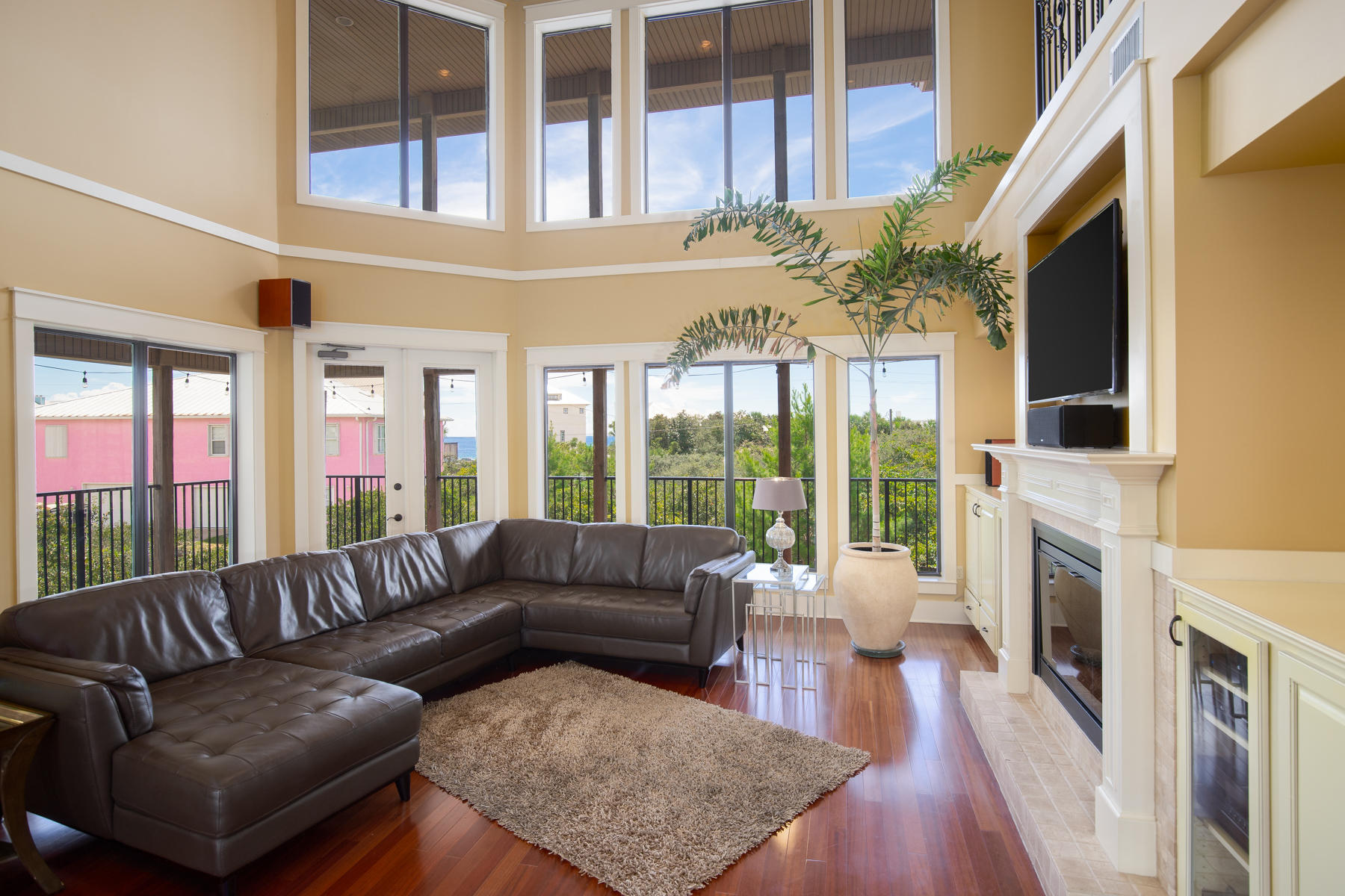 59 Baird Road Santa Rosa Beach, FL 32459 - Photo 5 of 24 a living room with furniture fireplace and flat screen tv