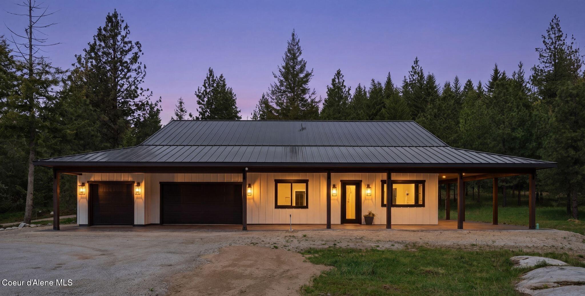 1520 Wrenco Loop Sandpoint, ID 83864 - Photo 36 of 37 Front Elevation - Twilight