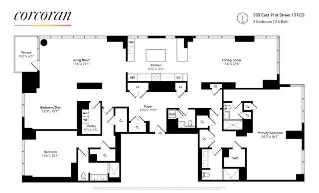 $2,750,000 | 333 East 91st Street, Unit 31CD | Upper East Side