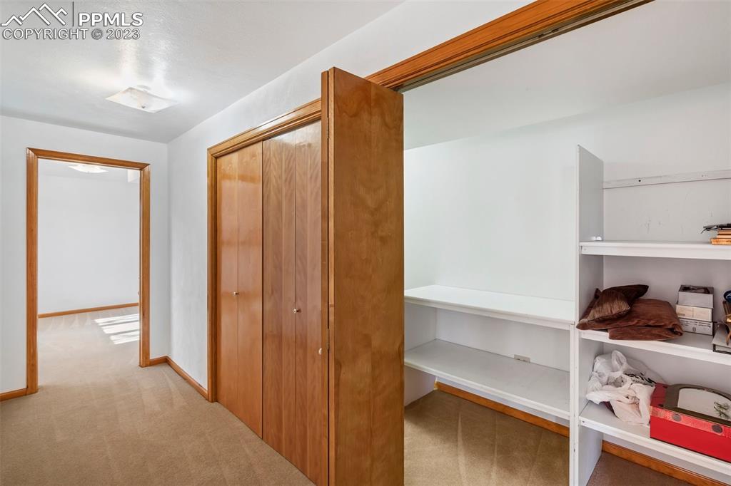 1711 Columbine Road Colorado Springs, CO 80907 - Photo 30 of 50 a view of walk in closet with clothes and shoes
