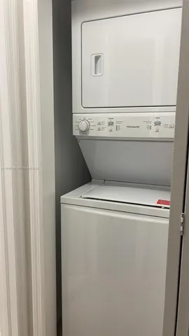 a close up view of washer and dryer