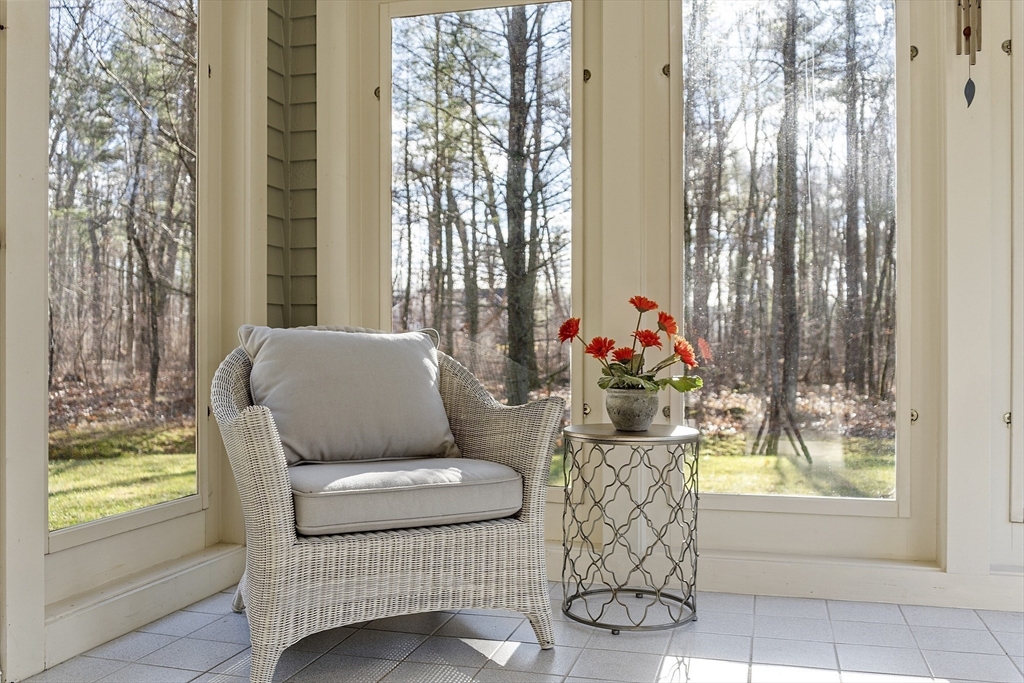 34 Pickman Drive, Unit 34 Bedford, MA 01730 - Photo 13 of 38 a living room with furniture and a floor to ceiling window