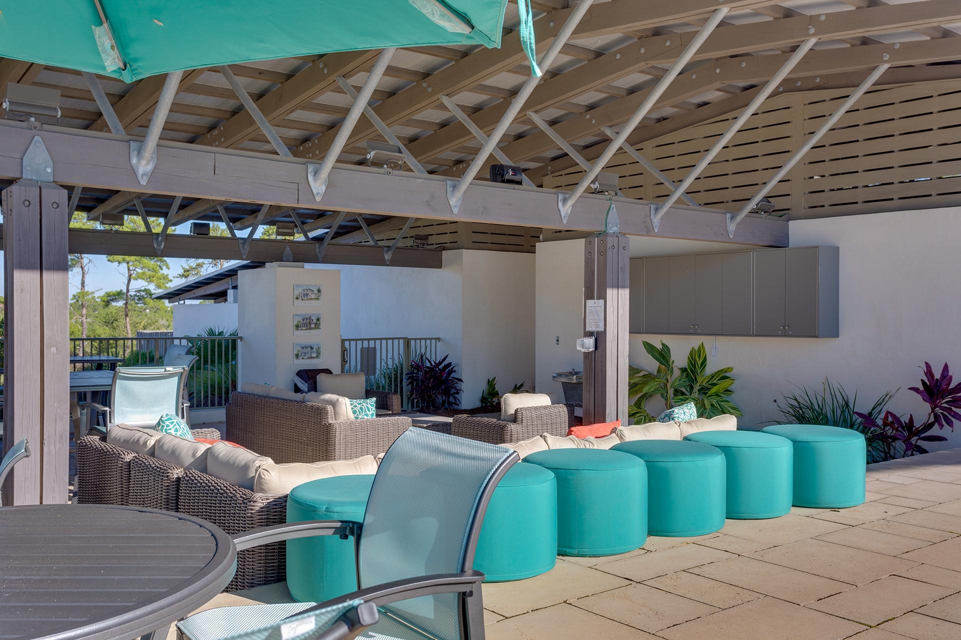 119 Gulfview Circle, Unit LOT 14 Santa Rosa Beach, FL 32459 - Photo 13 of 28 a view of a patio filled with furniture