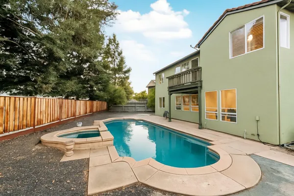 a view of outdoor space yard swimming pool and porch