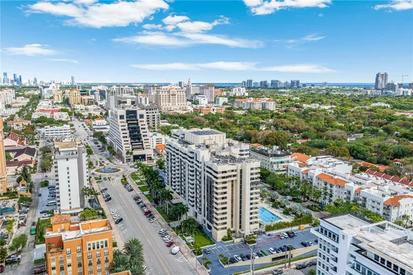 a view of a city with tall buildings
