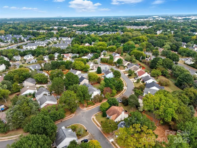 an aerial view of multiple house