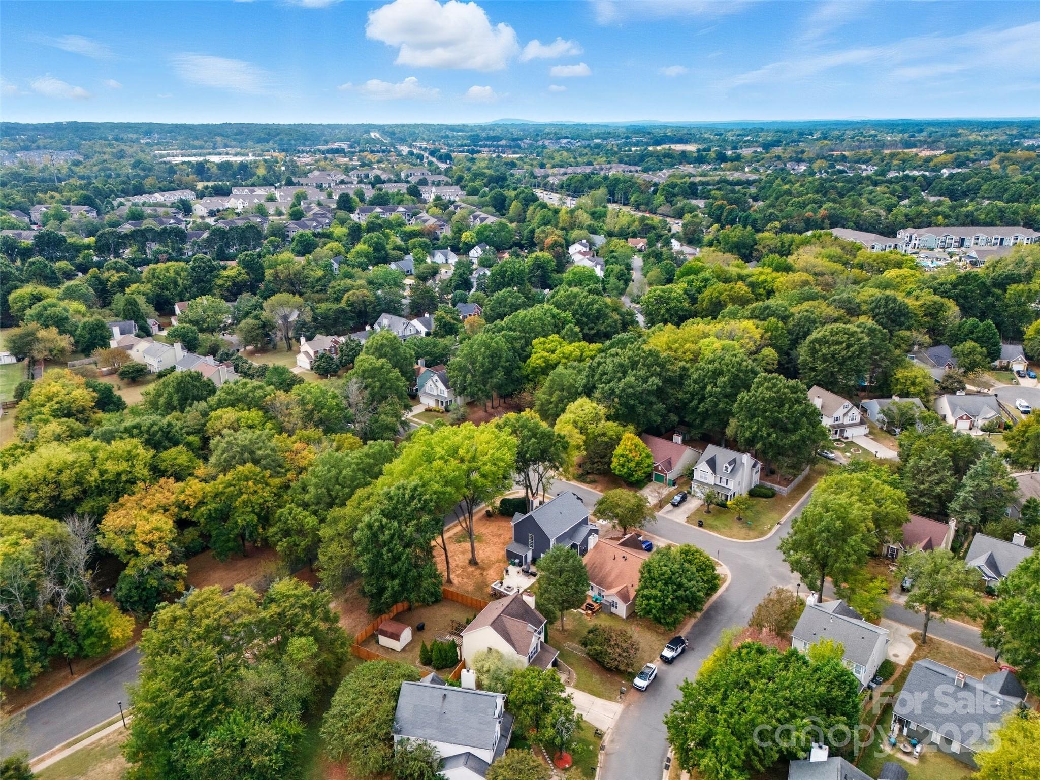13308 Bolingbrook Lane Charlotte, NC 28273 - Photo 30 of 34 an aerial view of residential houses with outdoor space and trees