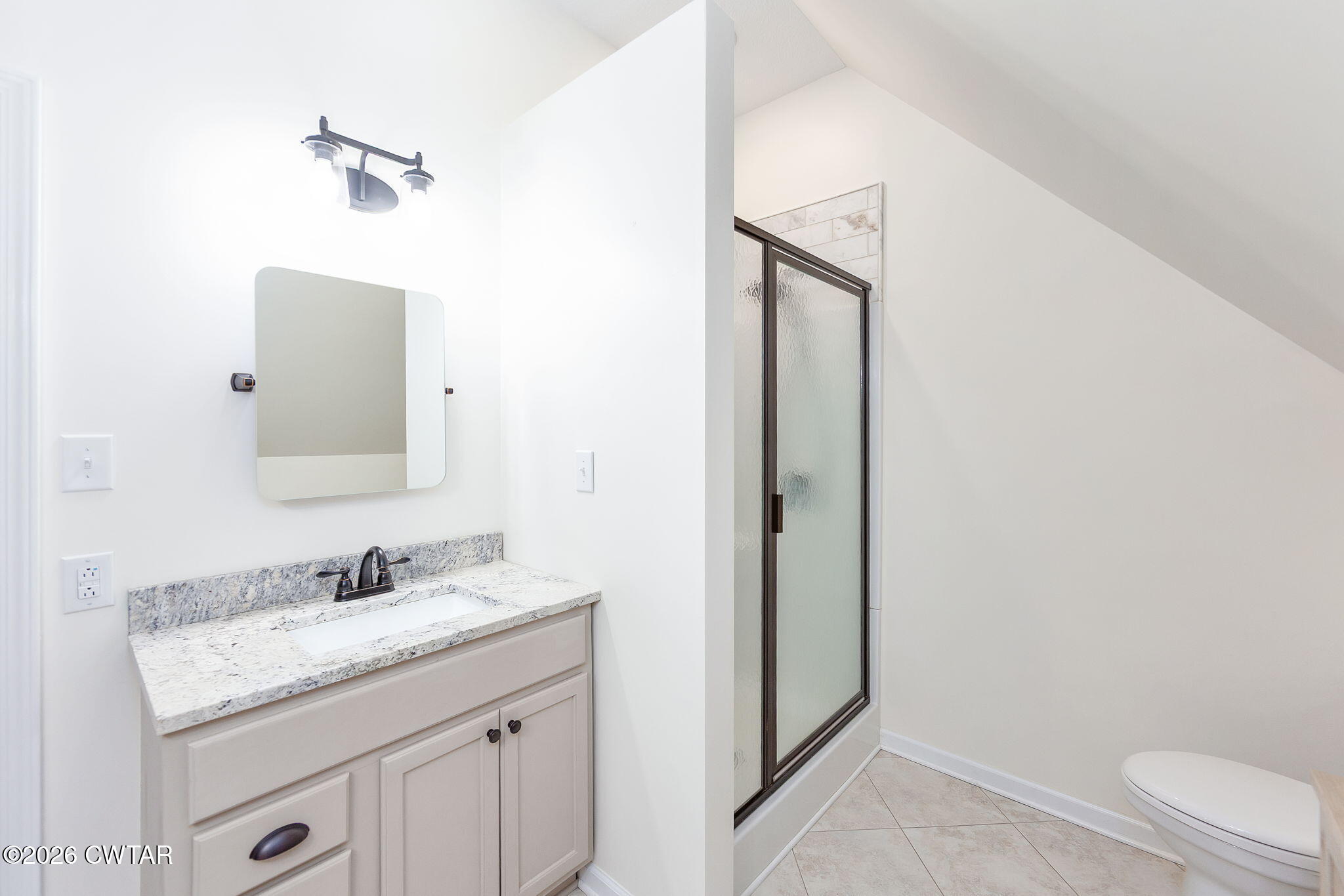 105 Center Hill-Wright Road Reagan, TN 38368 - Photo 28 of 54 a bathroom with a granite countertop sink and a mirror