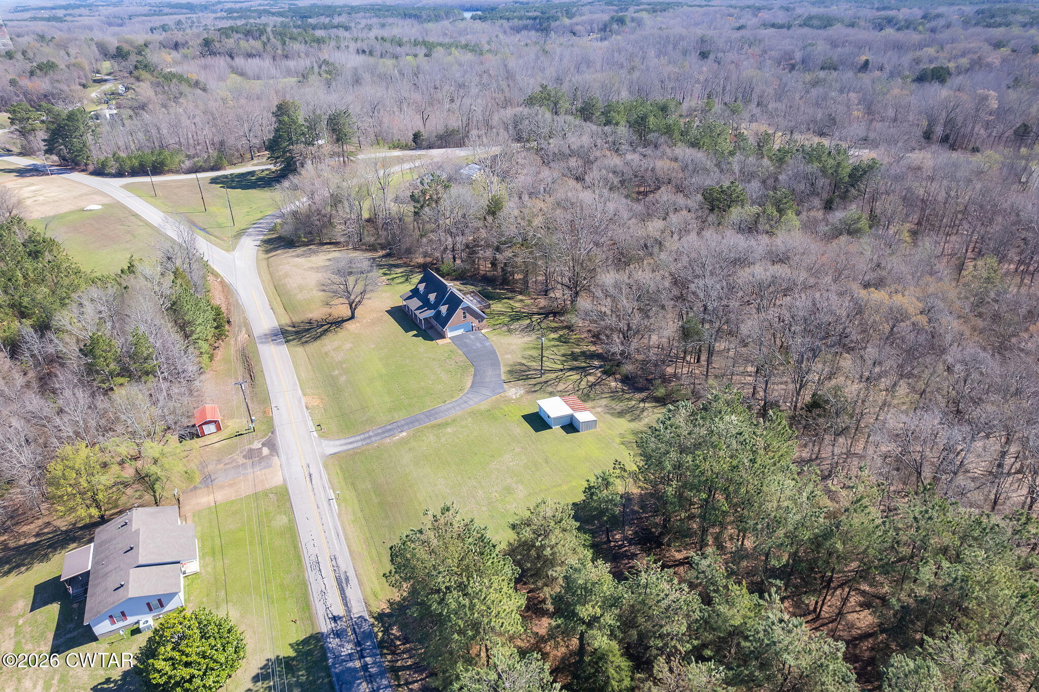 105 Center Hill-Wright Road Reagan, TN 38368 - Photo 51 of 54 an aerial view of a house with a yard
