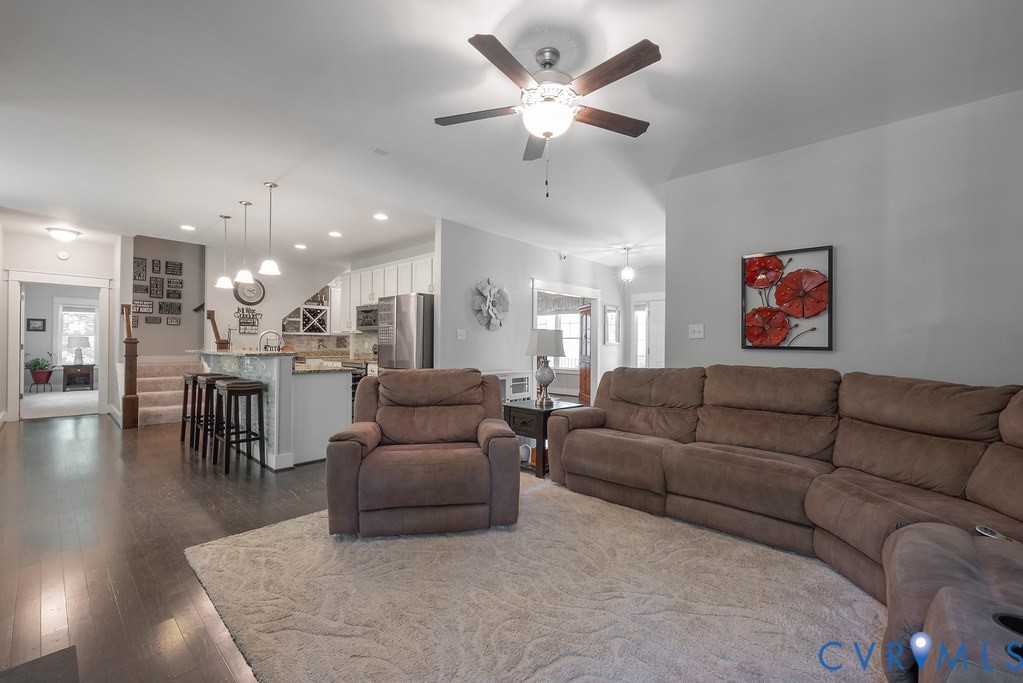 6446 Chestnut Church Road Mechanicsville, VA 23116 - Photo 18 of 49 Open-concept living space featuring wood-finish fl