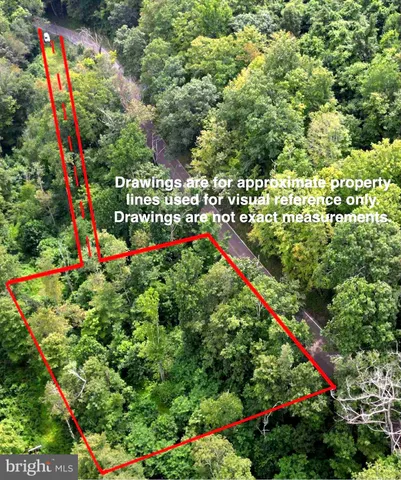 an aerial view of a house with a lush green forest