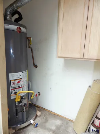 a room with storage and utility