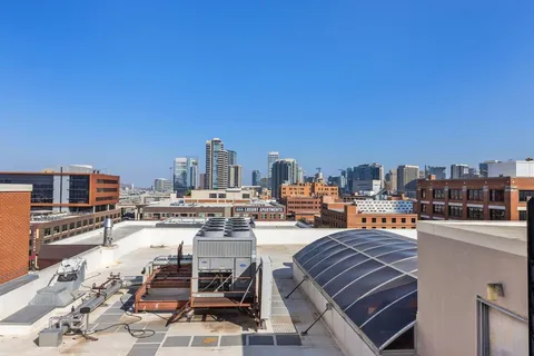 a view of a terrace with sitting area