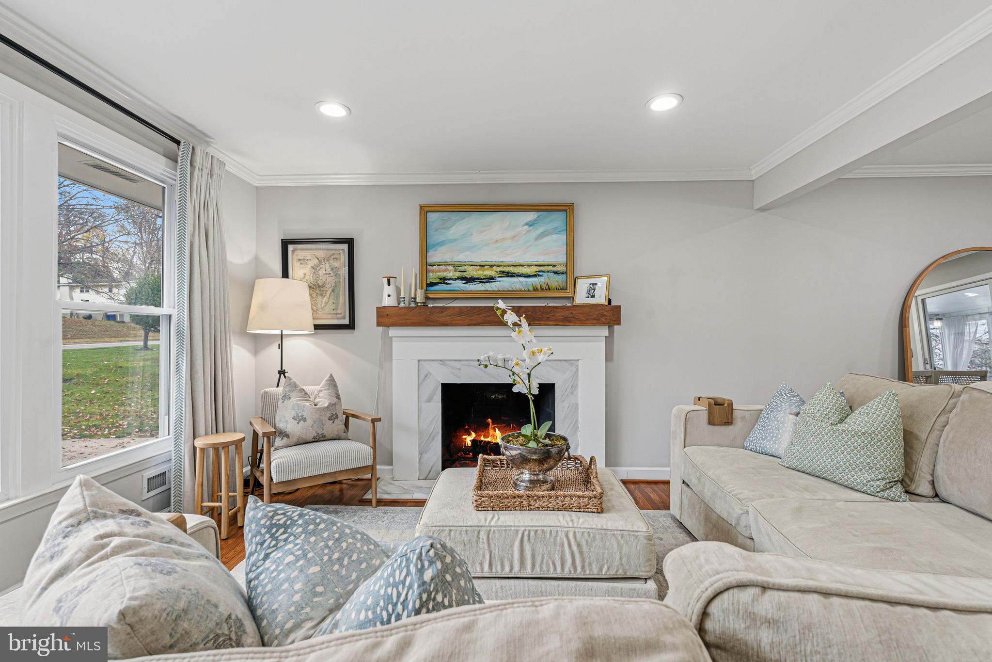 231 East Timonium Road Lutherville-Timonium, MD 21093 - Photo 14 of 66 a living room with furniture and a fireplace