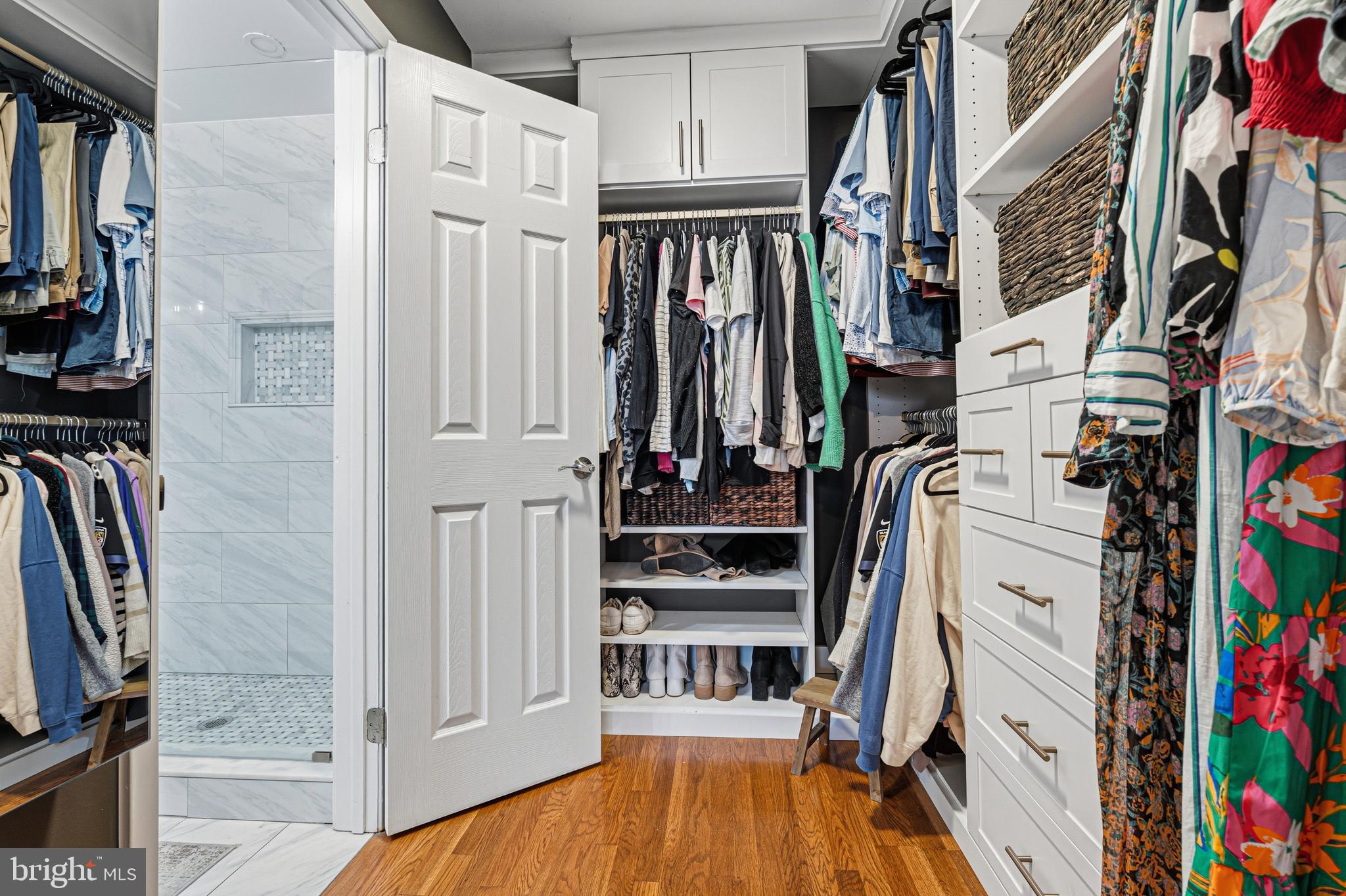 231 East Timonium Road Lutherville-Timonium, MD 21093 - Photo 40 of 66 a view of walk in closet with clothes and shoes