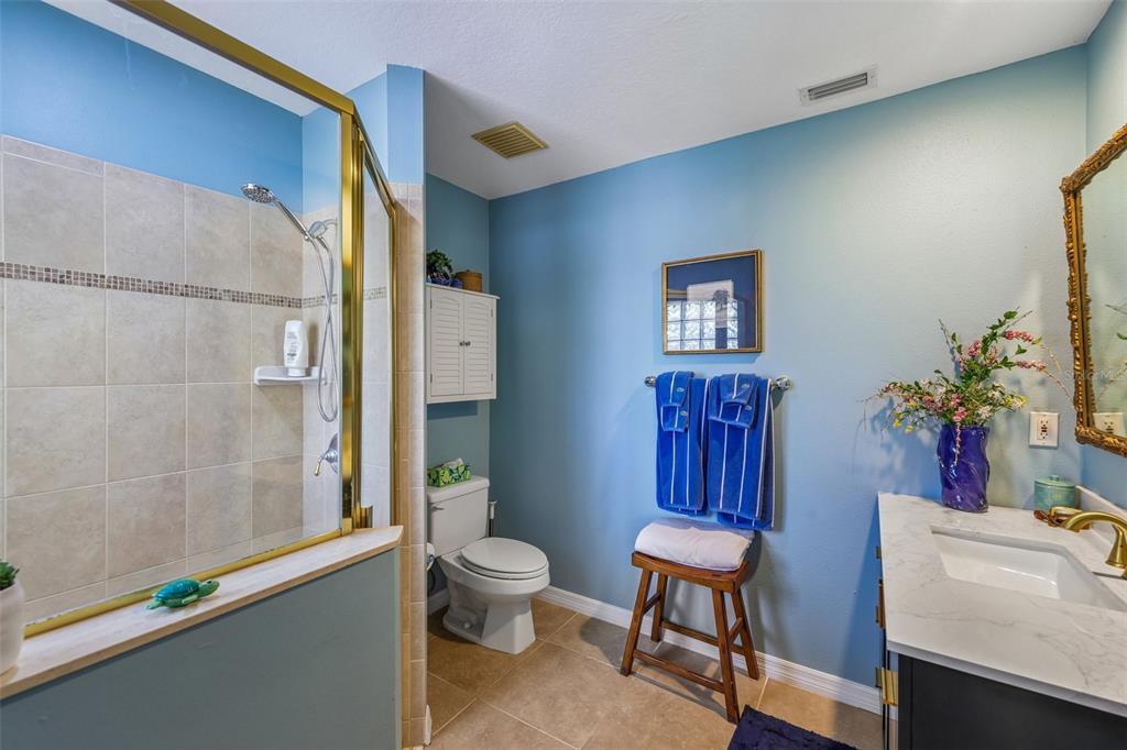 3757 Countryside Road Sarasota, FL 34233 - Photo 20 of 34 a bathroom with a sink a toilet and a shower